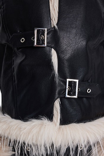 TINY IN cotton leather fur women's black jacket -JACK