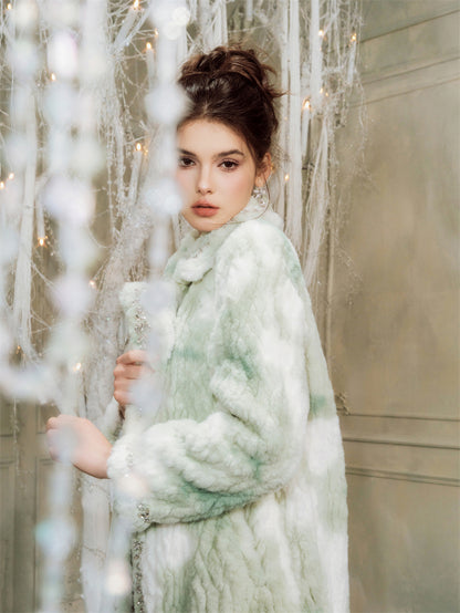 Wardrobes By Chen Elegant Light Green Long Sleeve Coat-Derah