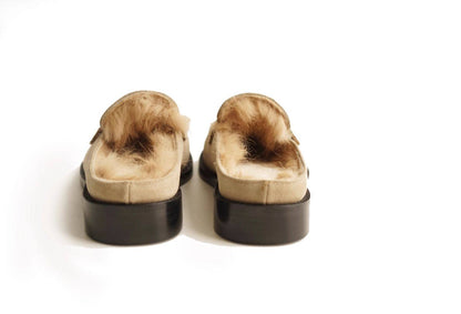 B-FEI single  leather casual flats shoes-PIE.