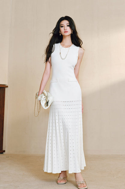 WANGXO Frost Pleat French Dress  - ESMEE.