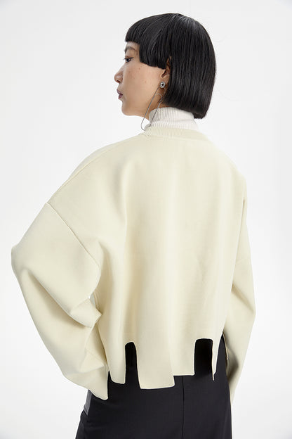 TINY IN oversize slouchy short cut-out women's sweater -BOKO