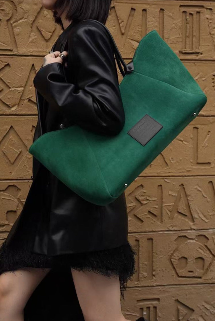 IUBALLET Nubuck Cowhide Tote Large Bag - LEVI.