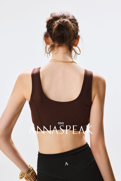 ANNASPEAK  Chest pad nude sports vest -AINA.