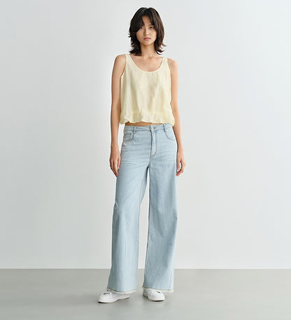 COMME MOI  summer women's gentle and elegant bubble vest shirt - NATE.