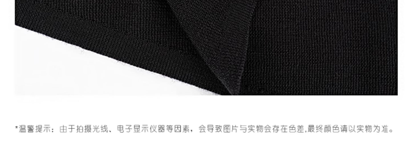 HECO Chinese Versatile Beveled Side Buckle V-Neck Knit Top - BREA.