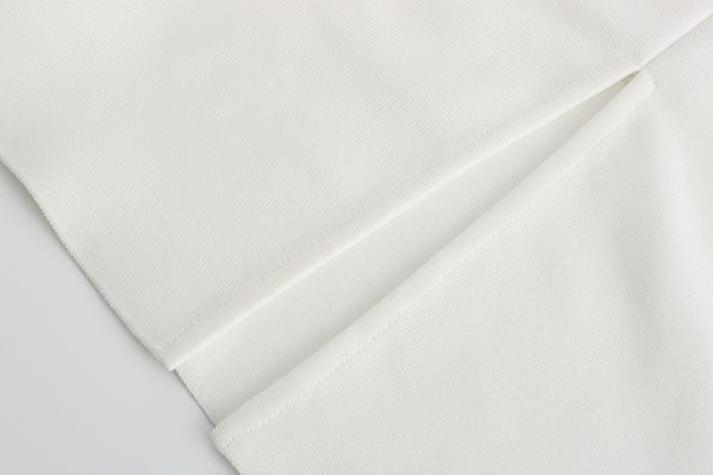 DOLLY Luxury White Simple Off Shoulder Tube Top Slim Fit Hip Hug Banquet Dress-BORA