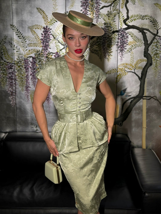 Le palais vintage jacquard satin waist- TEE.