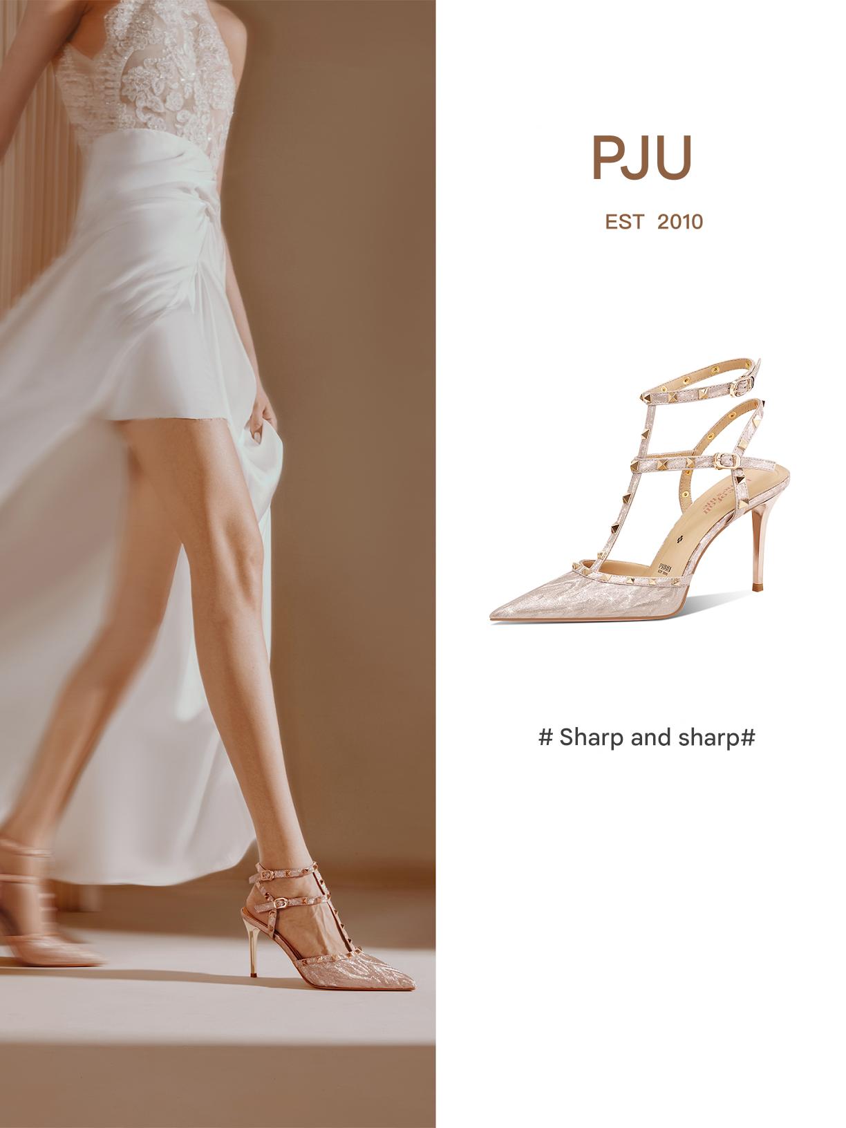 PJJUU champagne women's stiletto heels  - LOTAE.