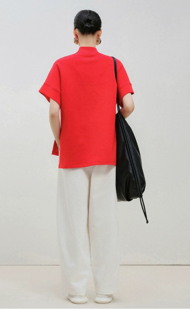 ZHUCHONGYUN dragon designed short-sleeved top-HUGH.