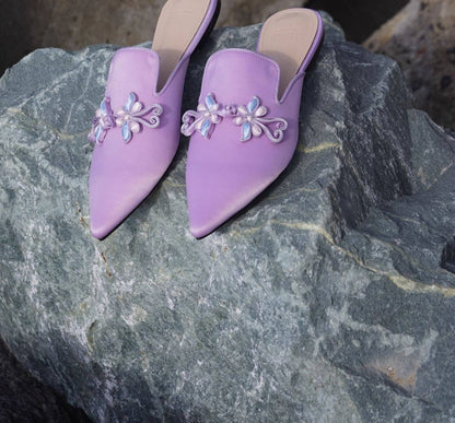 B-FEI Chinese flat mules Retro women's shoes-NOPU.