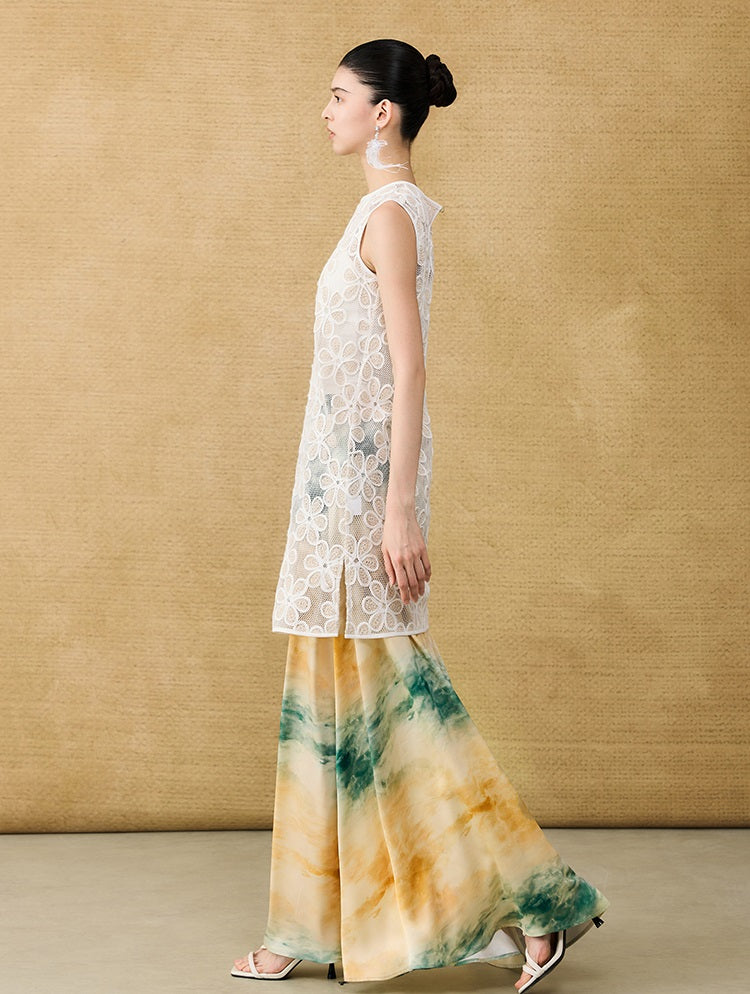 HECO Chinese three-dimensional embroidered dress two-piece dress - SQUIRM. apricot / L HECO Chinese three-dimensional embroidered dress two-piece dress - SQUIRM. apricot / L