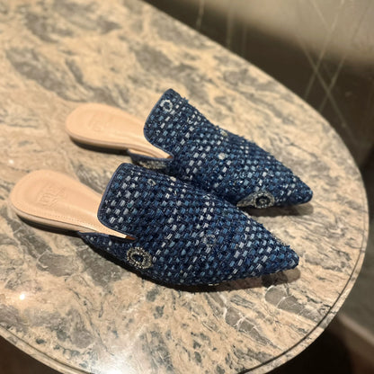 B-FEI hand-knitted pointed toe shoes-GACH.