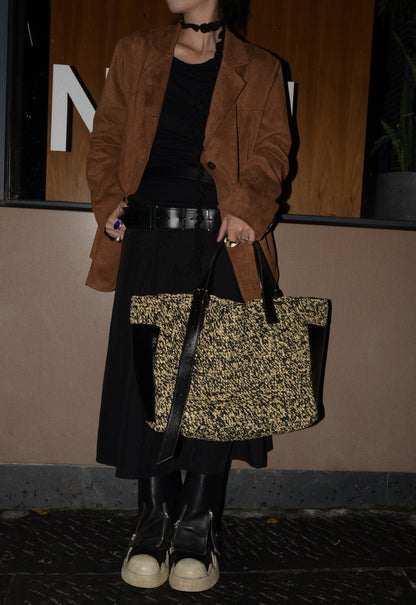 IUBALLET Stylish Beige Shoulder Tote Bag  - LIMIT.