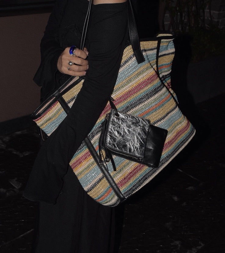 IUBALLET Chic Large Capacity Woven Tote Bag  - HOSEA.