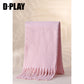 DPLAY cotton candy soft sticky tassel thick winter scarf - Hana