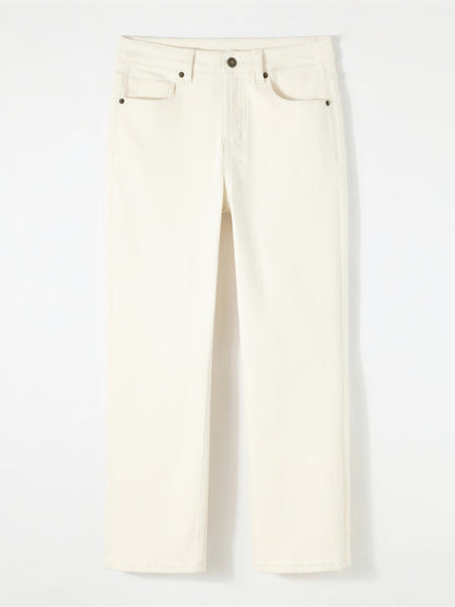 PIAOIN Cashmere Waxy Velvet Thickened Women's Jeans Versatile Slim Pants-CENA