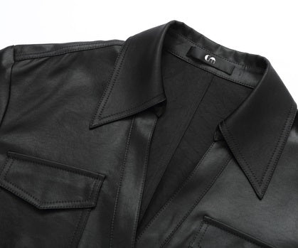 COMME MOI Lu Yan designer waist shirt triacetate commuter shirt top - NOVA.