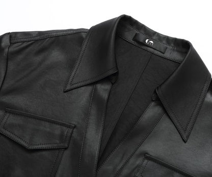 COMME MOI Lu Yan designer waist shirt triacetate commuter shirt top - NOVA.