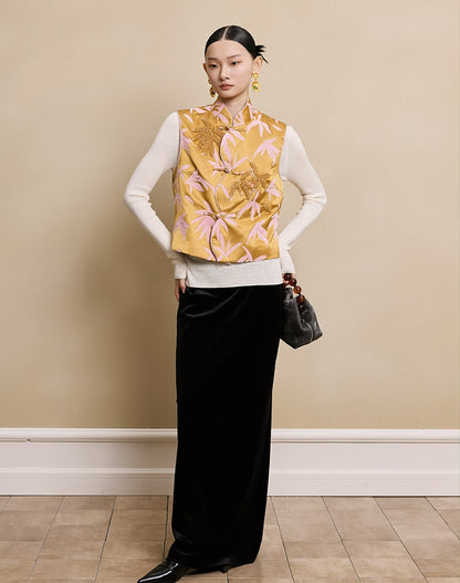 HECO Loose Gold Sleeveless Vest Women - all.