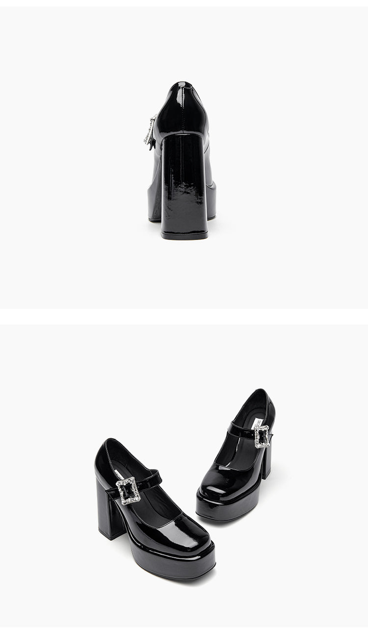 SHOESZOOO Platform High Block Heels - LENGTHIE.