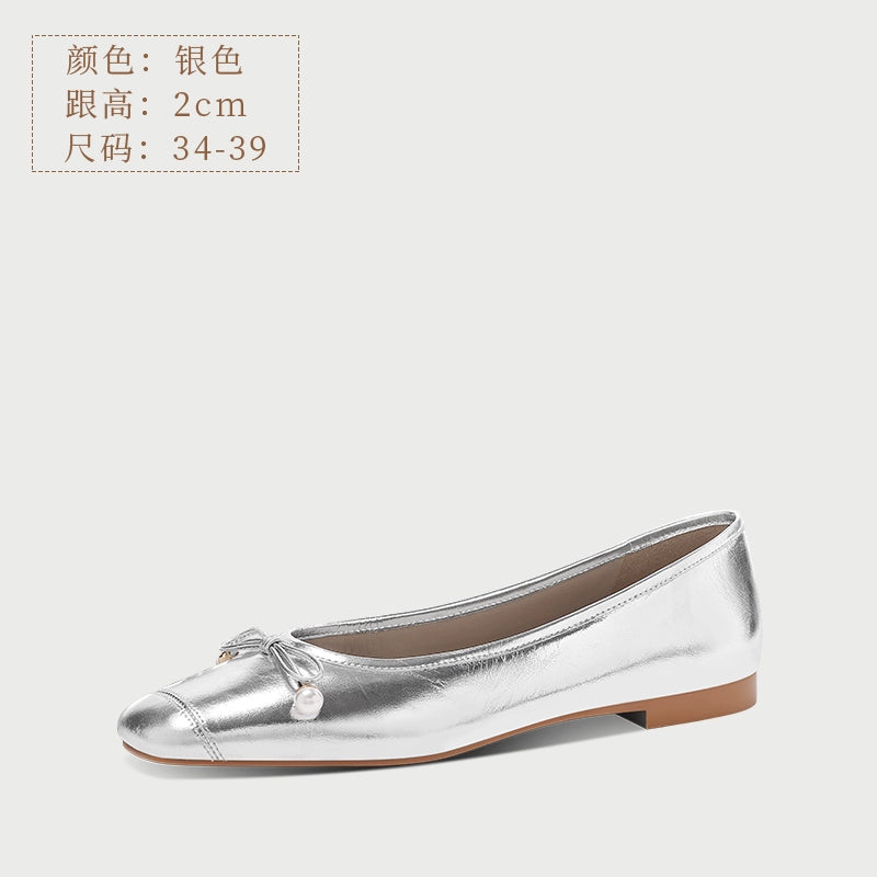 PJJUU Classy round toe flats pumps- CONK.