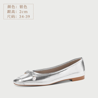 PJJUU Classy round toe flats pumps- CONK.