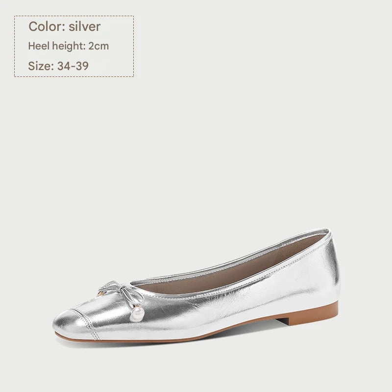 PJJUU Classy round toe flats pumps- CONK.