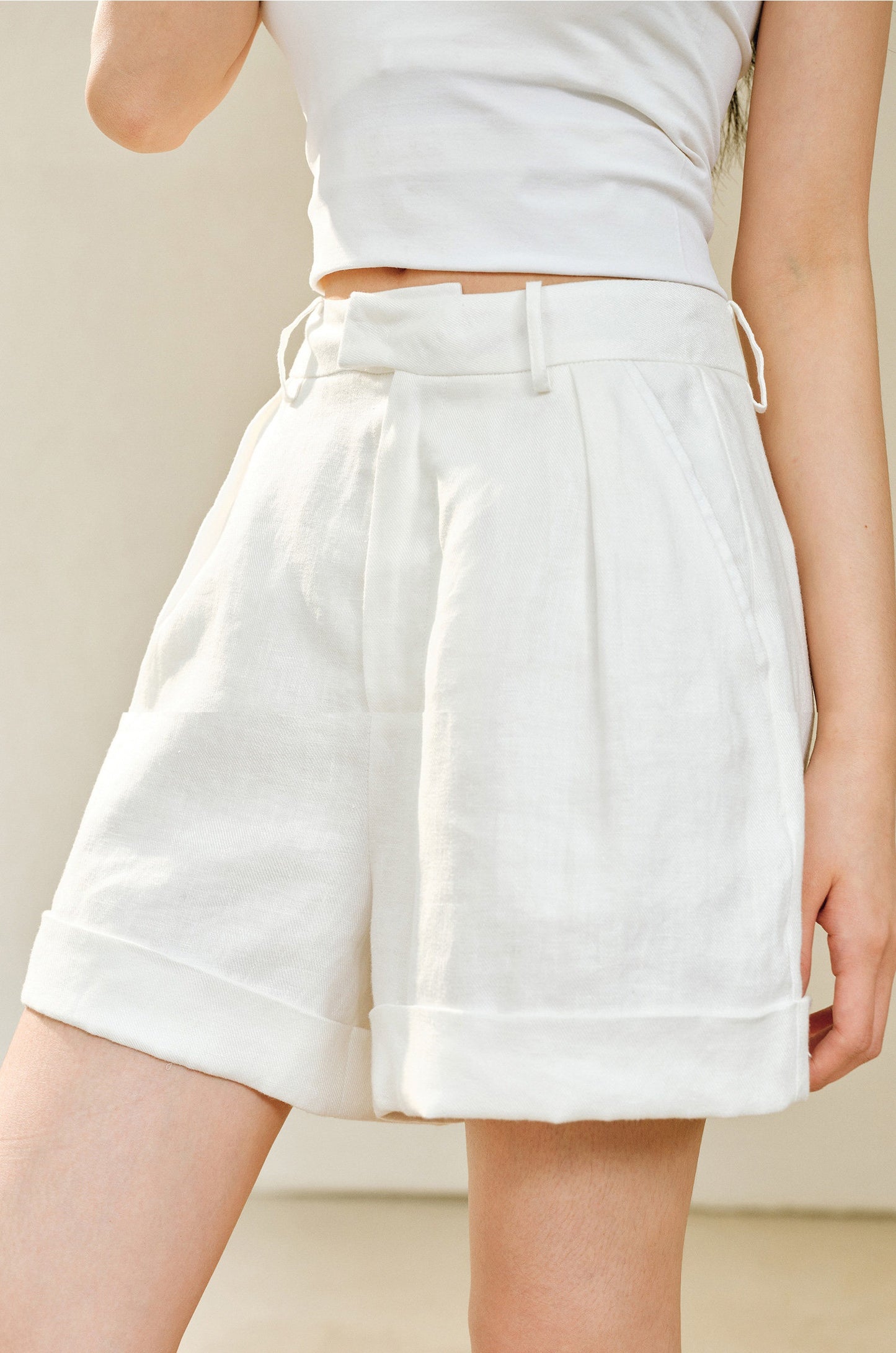 WANGXO | Pure Natural Linen Old Money Style Versatile Shorts -LUMA