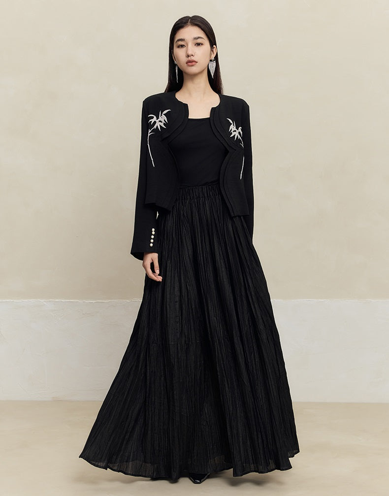 HECO spring embroidery acetate hemp short jacket women - gift.