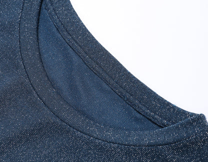 WANGXO | Filigree Knit Pleated Bat Sleeve Top -LUXA.