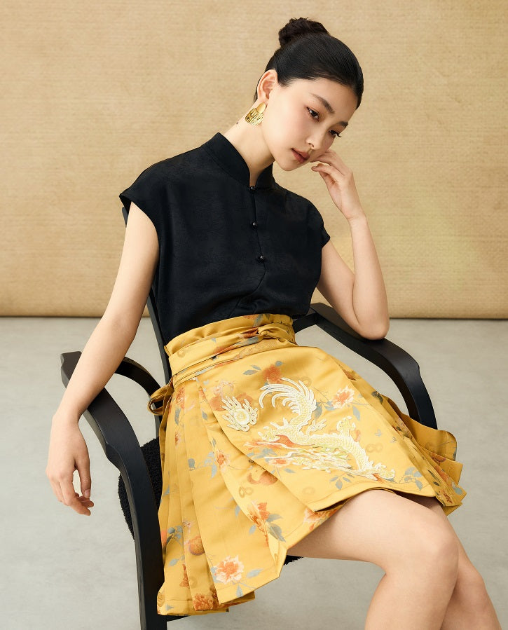 HECO Chinese Style Improved Small Stand Collar Shirt - HEAT .