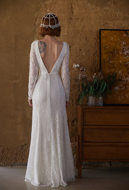 GOUDIN bridal white light wedding dress-IRMA.