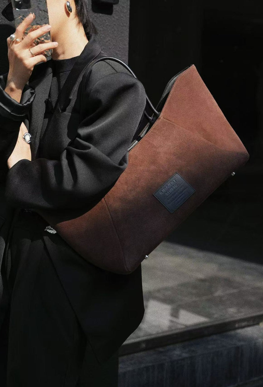 IUBALLET Nubuck Cowhide Tote Large Bag - LEVI.