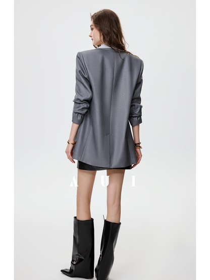 AUI Gray Blazer Formal Temperament Small Suit - BREE.