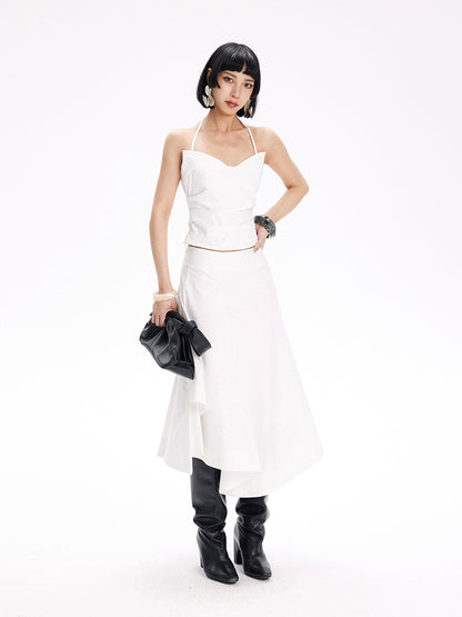 TINY IN cat ear three-dimensional pleated halter neck sling - BANG