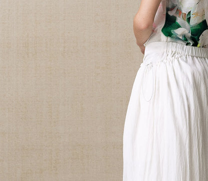 ZHUCHONGYUN white pleated adjustable pocket cocoon-shaped straight skirt-NODE.
