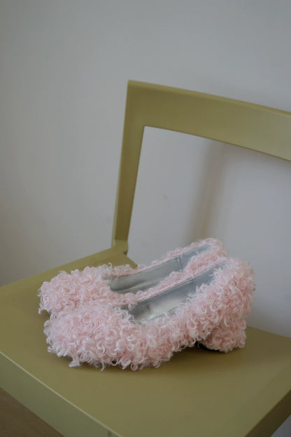B-FEl lambswool shoes rolled mid heel-BUBA.