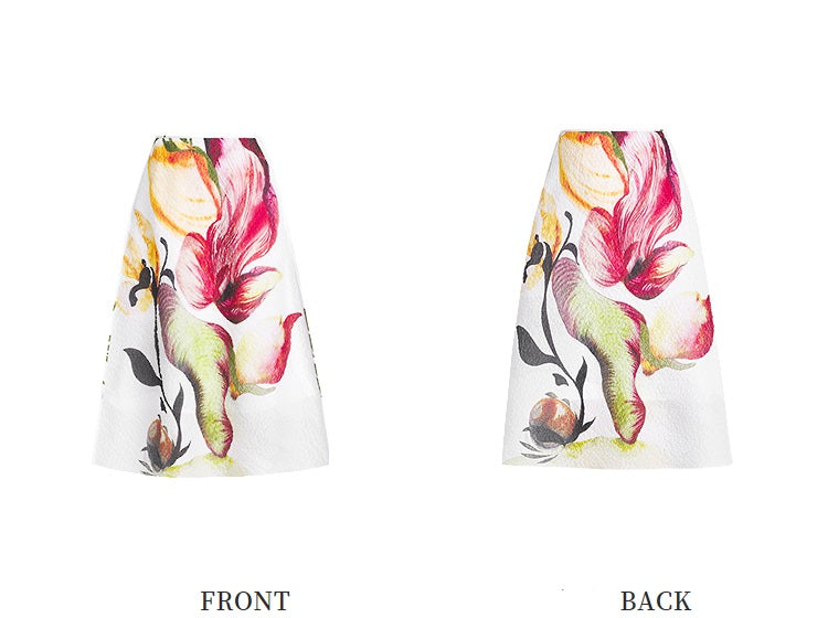 ZHUCHONGYU floral A-line airy printed skirt and top outfit set-ANZU.