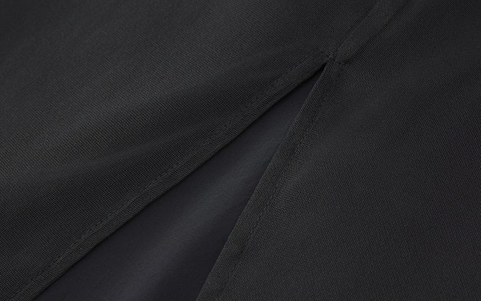 ZHUCHONGYUN organza curved lined silk straight skirt-FAB.