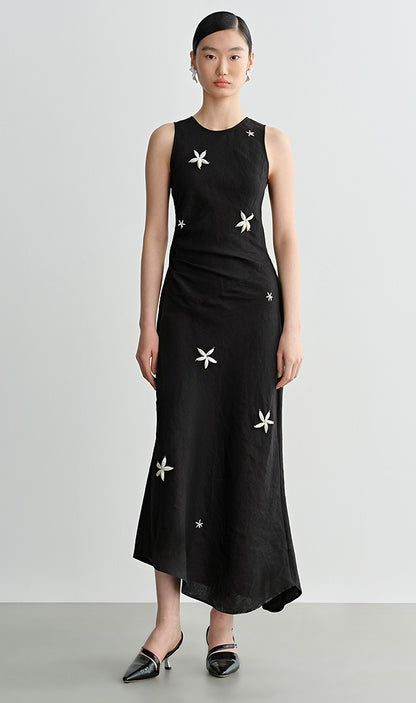 COMME MOI summer shell beaded sleeveless dress -  PUPPY.