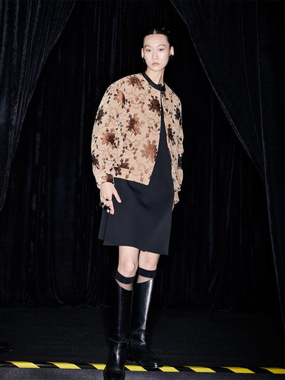 M essential Mackay designer Drop-coffee jacquard puffer jacket - apere.