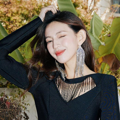 DOLLY High End Blue Diamond Earring-JUA