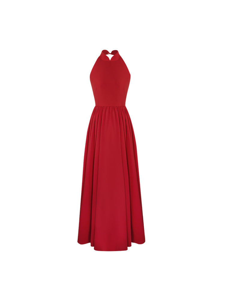 HECO Chinese Style Spell Receiving Waist Sleveless Dress - SIMMER.