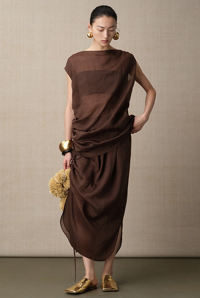 ZHUCHONGYUN transparent texture light sleeveless top--OIKAWA.