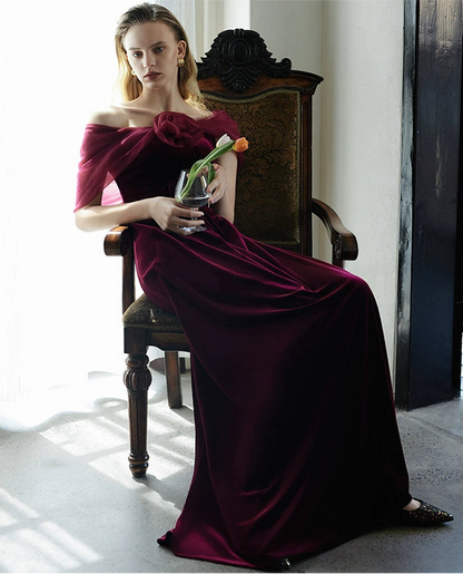 GOUDIN light luxury banquet evening dress-LONA.