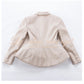 Le palais vintage's fall/winter vintage beige classic nipped waist structured smoking jacket - Cara