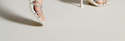 SHOESZOOO Summer Wear Open Toe Stiletto Sandal Heels - TOAST.