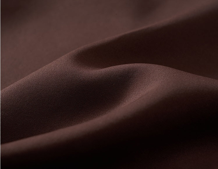 COMME MOI Summer Brown Retro High Waist Button Swim Trunks - LUNA.