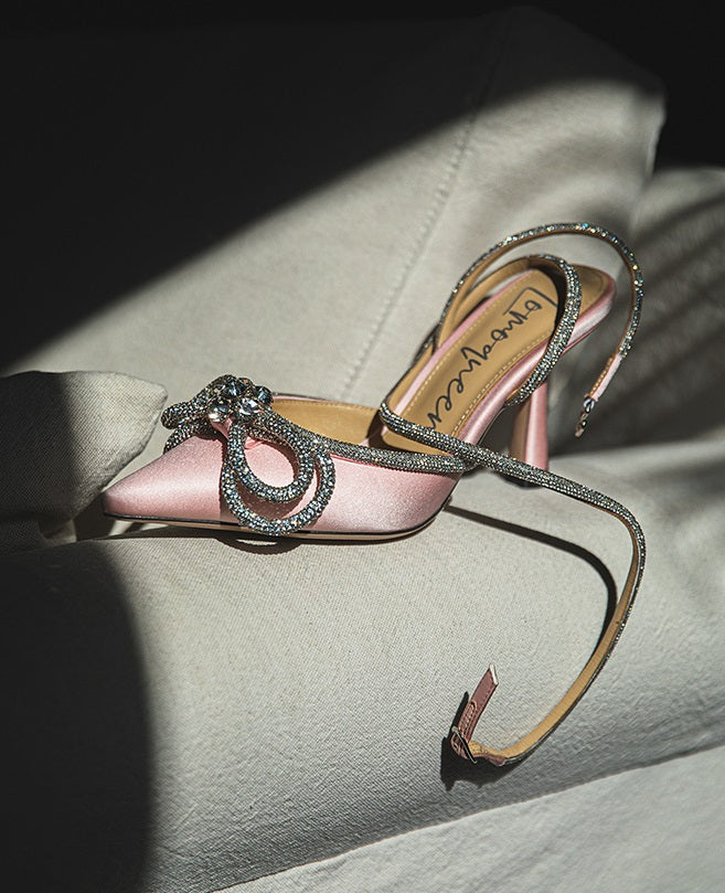 SHOESZOOO Strap French Pointed-toe Stiletto Heel- MEDIA.