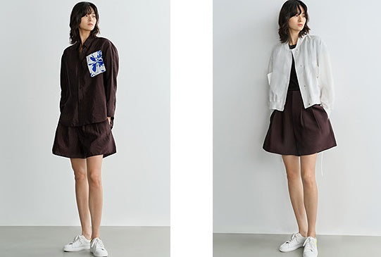 COMME MOI  summer brown high-waisted shorts - CHLOE.